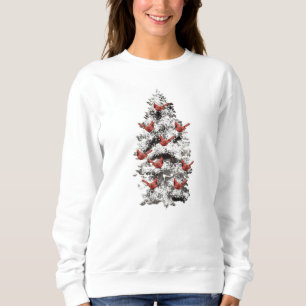 Schneebedeckter Baum und Kardinäle Sweatshirt