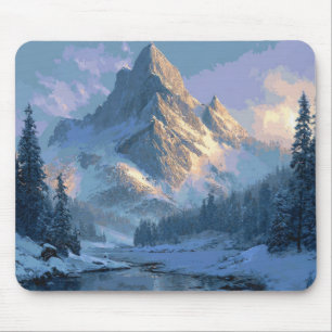 Schneebedeckter Berg Mousepad