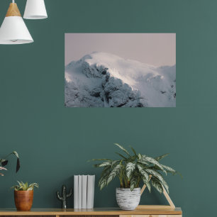 Schneebedeckter Berg Poster