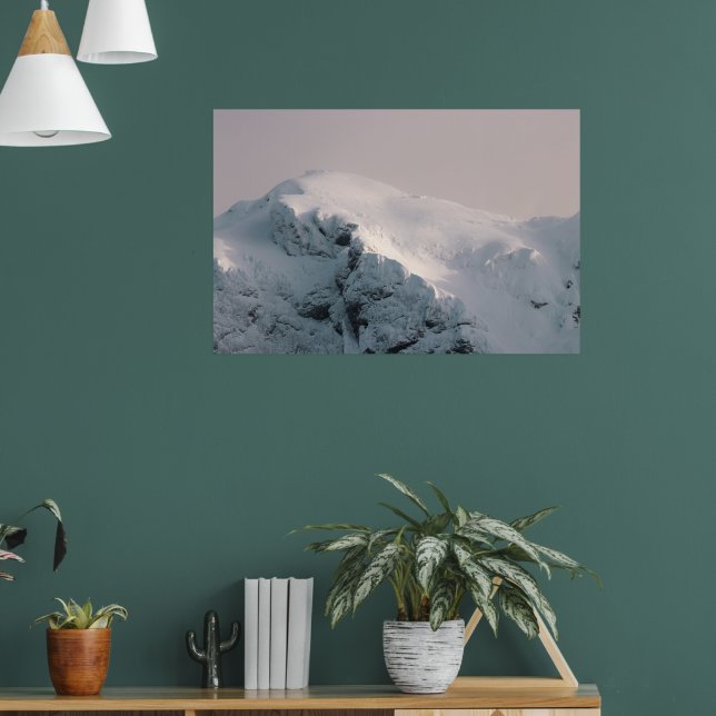 Schneebedeckter Berg Poster (Wohnzimmer 1)
