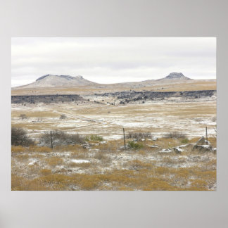 Schneebedeckter Berg Poster