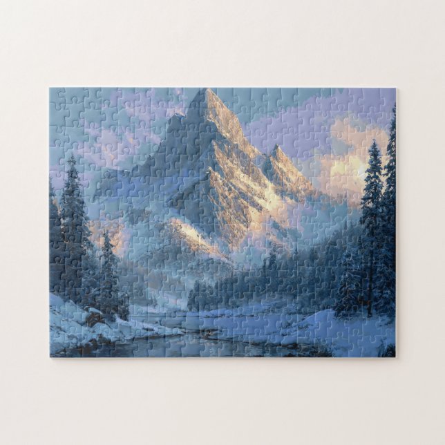 Schneebedeckter Berg Puzzle (Horizontal)