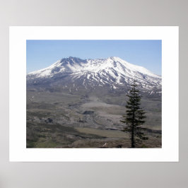 Schneebedeckter Berg St. Helens Vulkan Landschaft Poster