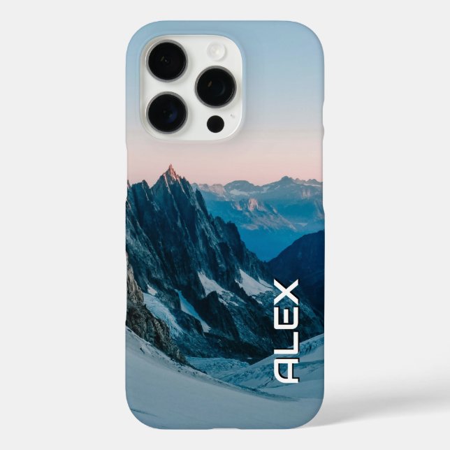 Schneebedeckter Berg unter knackigem Himmel Case-Mate iPhone Hülle (Rückseite)