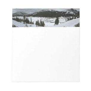 Schneebedeckter Ellery Lake Kalifornien Winterland Notizblock