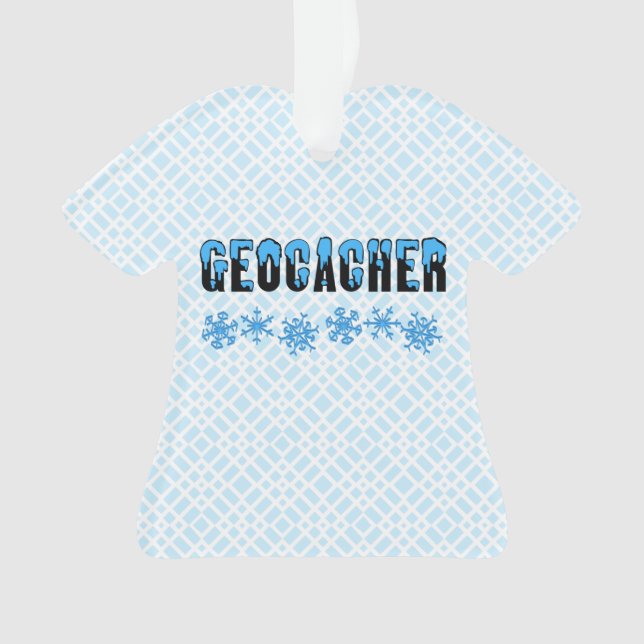 Schneebedeckter Geocacher Ornament (Vorderseite)