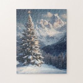 Schneebedeckter Kiefernwald am Winterberg Puzzle