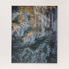 Schneebedeckter Kiefernwald Puzzle