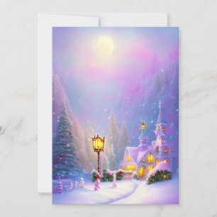Schneebedeckter Kirchenbudget Weihnachten
