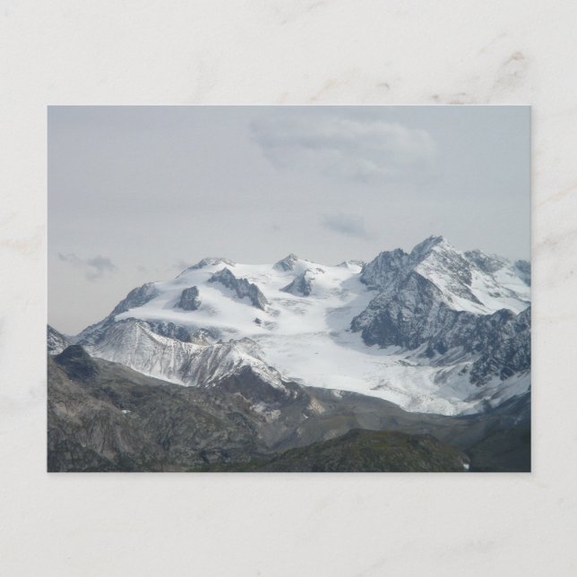 Schneebedeckter Mont Blanc Postkarte (Vorderseite)