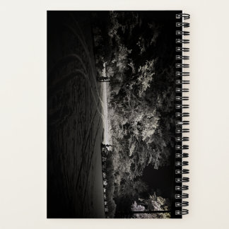 Schneebedeckter Wald bei Nacht Notizbuch