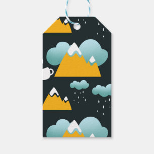 Schneebedeckter Winterwaldberg  Geschenkanhänger