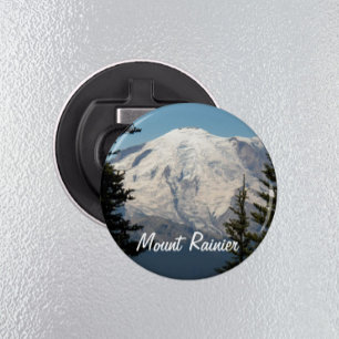 Schneebedecktes Rainier-Foto Flaschenöffner