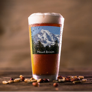 Schneebedecktes Rainier-Foto Glas