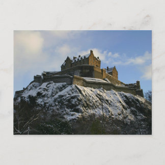 Schneebedecktes Schloss Edinburgh Postkarte