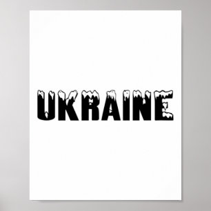 Schneebedecktes Ukraine - Ukrainisches Winter-Souv Poster