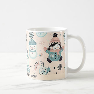 schneebedecktes Wintermuster Kaffeetasse