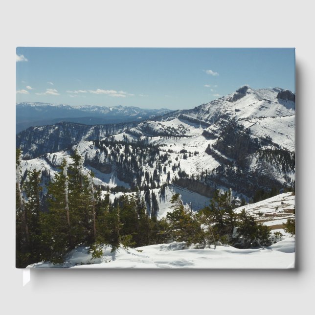 Schneebedeckungen des Grand Teton Mountains II Fot Gästebuch (Vorderseite)