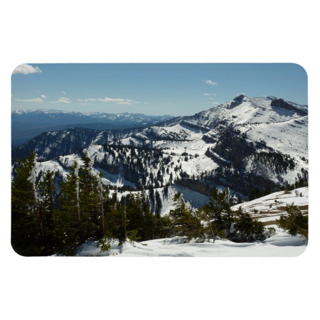 Schneebedeckungen des Grand Teton Mountains II Fot Magnet (Horizontal)