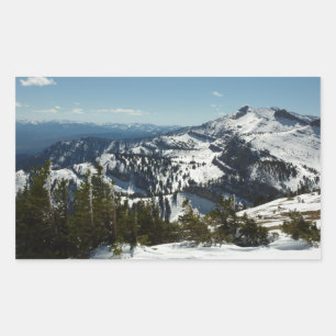 Schneebedeckungen des Grand Teton Mountains II Fot Rechteckiger Aufkleber