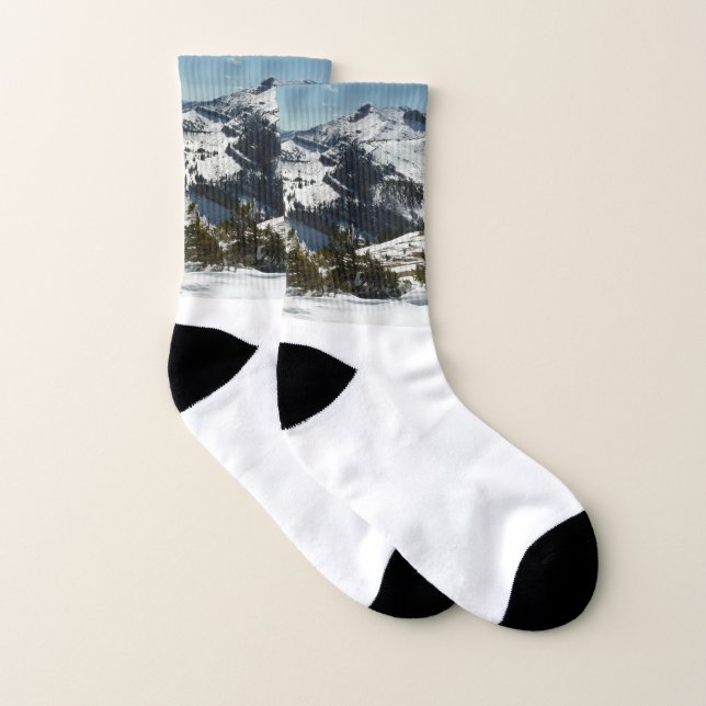 Schneebedeckungen des Grand Teton Mountains II Fot Socken (Paar)