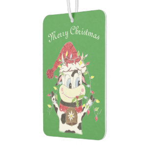 Schneebell die Kuh und das Weihnachtsgebäck Autolufterfrischer