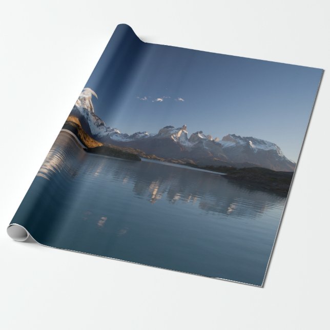 SCHNEEBERG IN REFLEKTIVER FOTOGRAFIE GESCHENKPAPIER (Ungerollt)