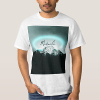 Schneeberg mysteriös blaues Neonlicht-Monogramm