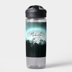 Schneeberg mysteriös blaues Neonlicht-Monogramm Trinkflasche
