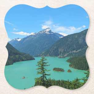 Schneeberg Schöner See in Washington Untersetzer