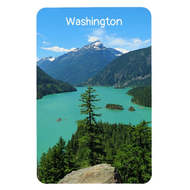 Schneeberg Türkissee in Washington Magnet (Vertikal)