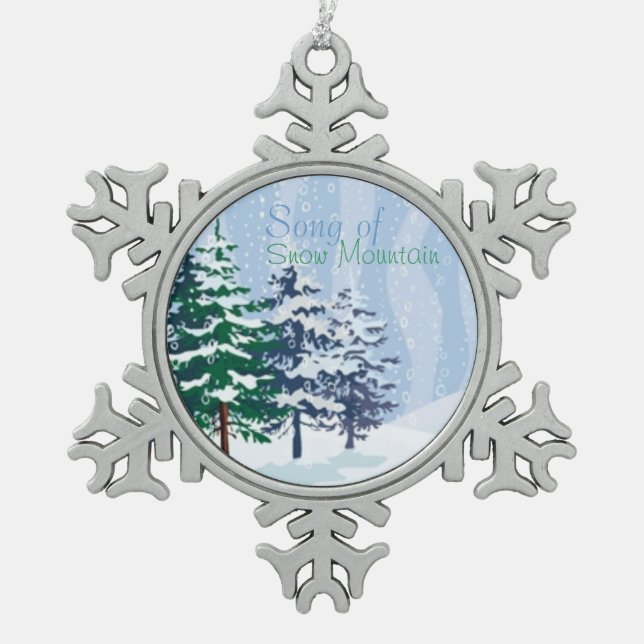 Schneeberg-Zwergkuchen Snowflake Ornament (Vorderseite)