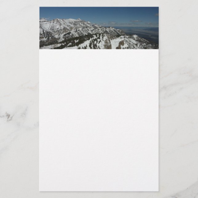 Schneeberge Gipfel des Großen Tetons I Fotografie Briefpapier (Vorderseite)