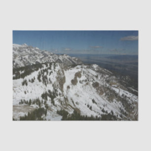 Schneeberge Gipfel des Großen Tetons I Fotografie Seidenpapier