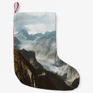 SCHNEEBERGE WÄHREND DES TAGES KLEINER WEIHNACHTSSTRUMPF