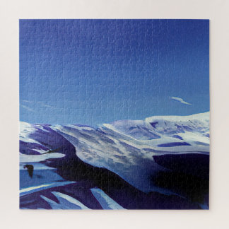 Schneeberge, Winterpanorama Puzzle