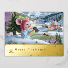 Schneebergmaus, rote Postkarte F