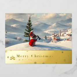 Schneebergmaus, rote Postkarte K