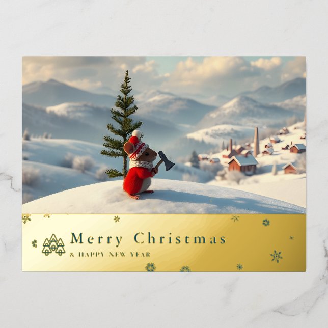 Schneebergmaus, rote Postkarte K (Vorderseite)