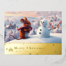 Schneebergmaus, rote Postkarte Q