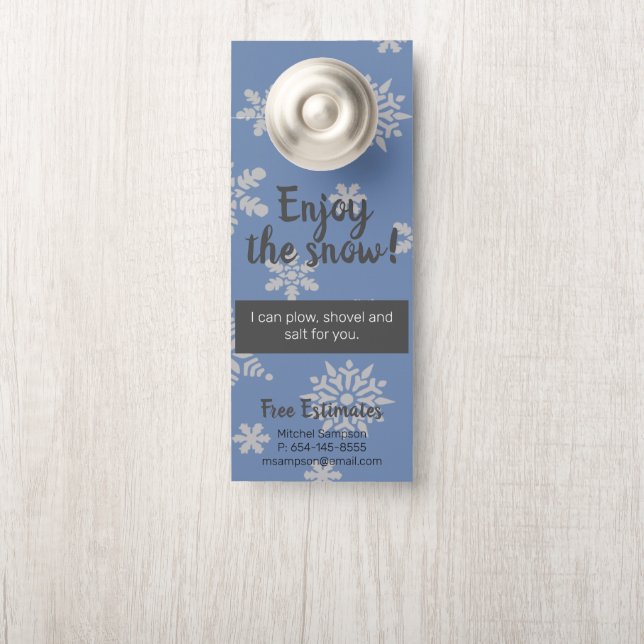 Schneebeseitigung durch Pflügen an der Tür Hangzei Türanhänger (Auf Knauf)