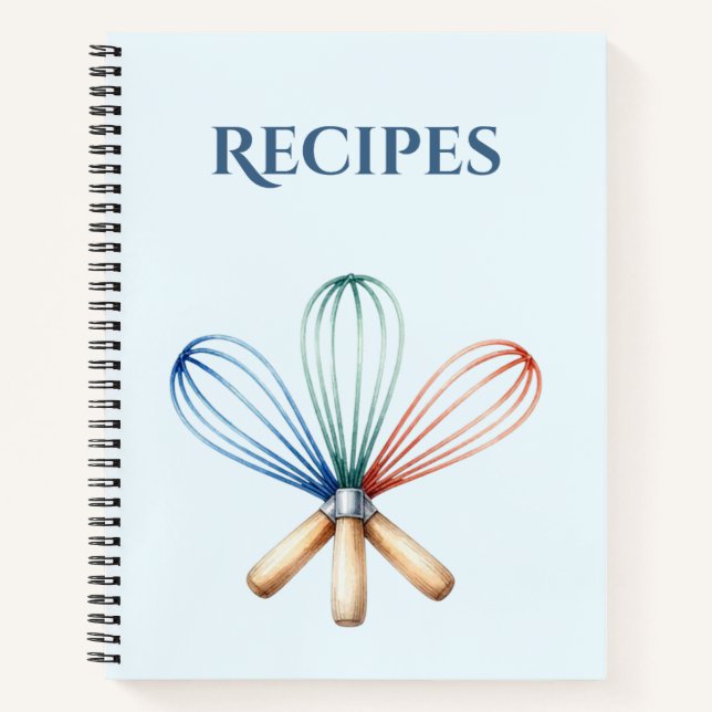 Schneebesen Rezept Notizbuch (Vorderseite)