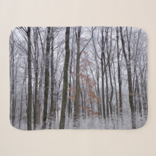 Schneebestäubte Wald-Winterlandschaftsfotografie Sherpadecke
