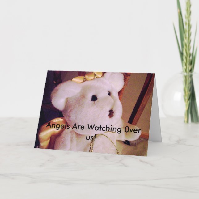 SchneeBlumen 016, Engel passen 0ver wir auf! Karte (Vorderseite)