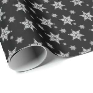 Schneeblumen mit weichem Fokus Geschenkpapier
