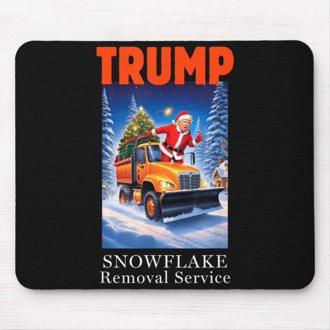 Schneeblumentfernservice Konservatives Weihnachten Mousepad (Vorne)