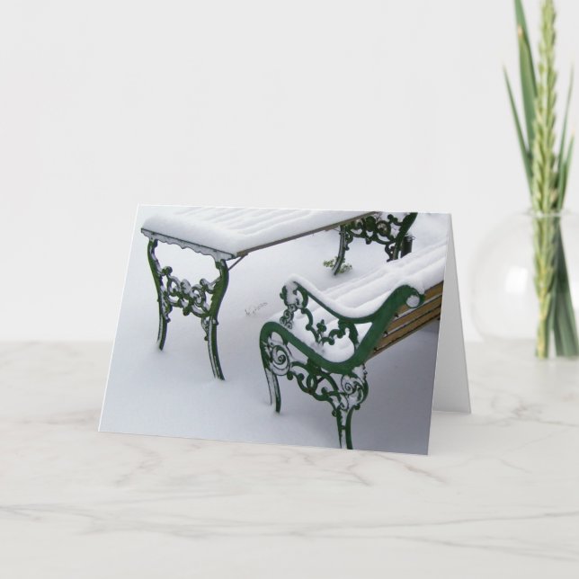 Schneebrücke Feiertagskarte (Vorderseite)