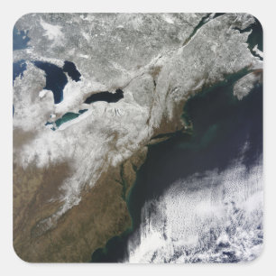 Schneedecke aus Kanada Quadratischer Aufkleber