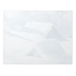 Schneedecke in einem Wald Notizblock