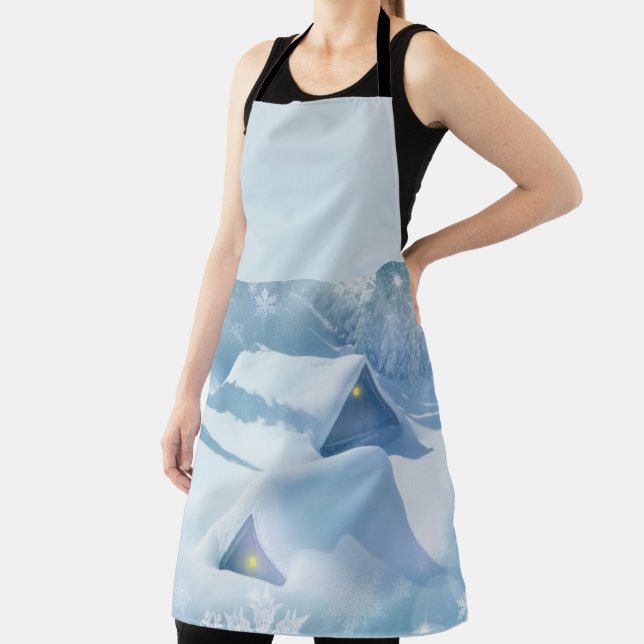 Schneedecke in einem Wald Schürze (InSitu)